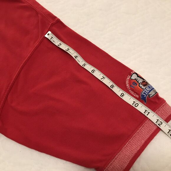 Detroit Red Wings 1997-1998 Back To Back Stanley Cup Champs Mirage Red Polo XL - Picture 8 of 10